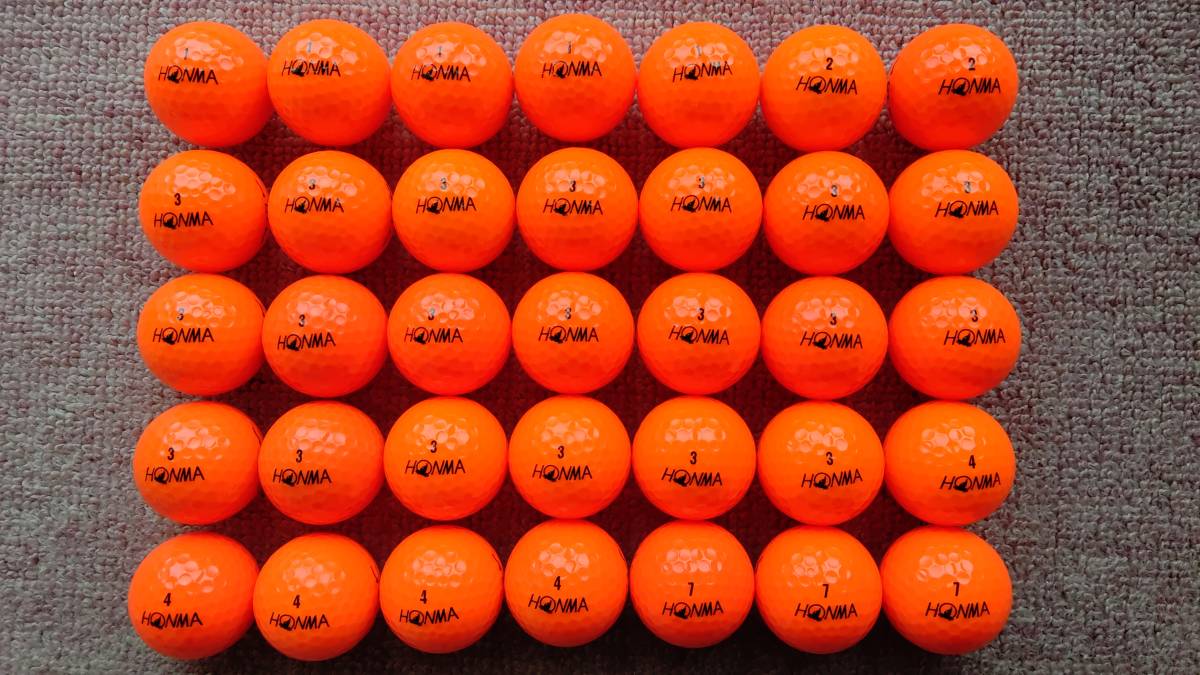 美品　２０２０　HONMA　ホンマゴルフ　D−１　オレンジ　ロストボール　３５個