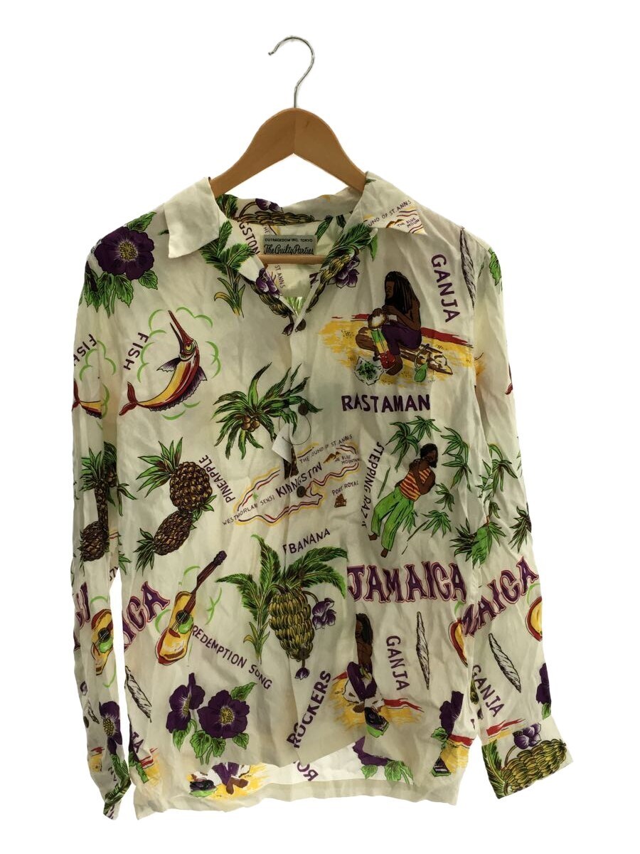 WACKO MARIA◇長袖シャツ/M/レーヨン/WHT/総柄/18AW/JAMAICA L/S