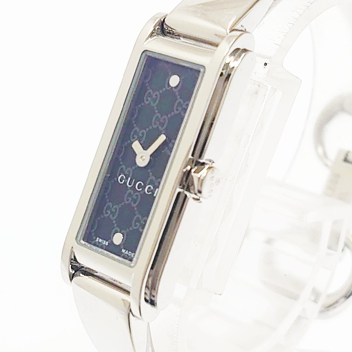 1◆稼働◆ グッチ 109 ブラック クオーツ レディース 腕時計 S25803 グッチ GUCCI 腕時計 Black Diamond ホースビット