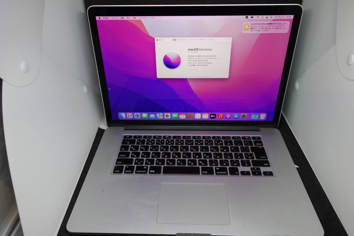 MacBook Pro A1989 (13インチ， 2019，Four Thunderbolt 3ports