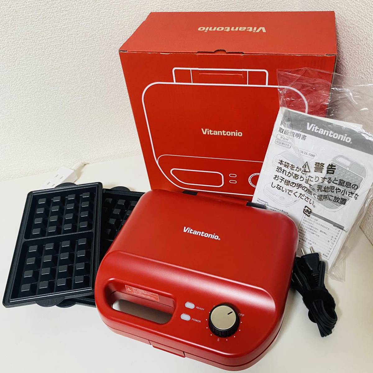 ビタントニオ ワッフル＆ホットサンドベーカー レッド ビタントニオ
