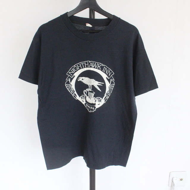 J55 80sビンテージ スクリーンスターズ 半袖プリントTシャツ USA製■1980年代製 表記XLサイズ 黒 ブラック イーグル アメカジ 古着 古着卸