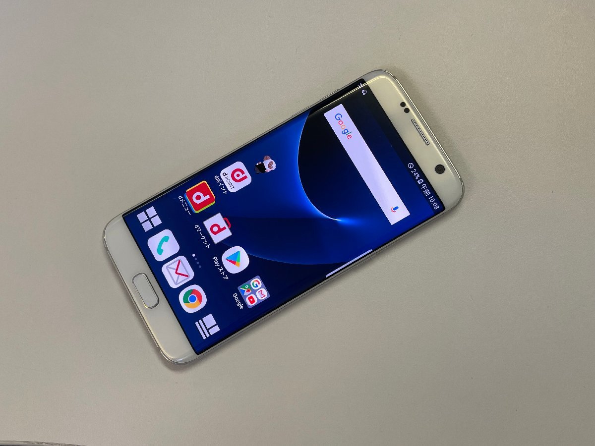 docomo SAMSUNG Galaxy S7 edge SC-02H ホワイトオパール SIMロック解除済