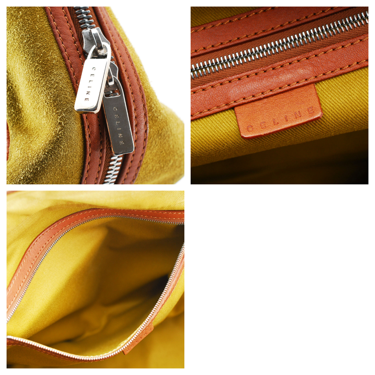 【送料無料,新作】 1円 CELINE ヴィンテージ セリーヌ Cマカダム スエード ハンドバッグ トートバッグ ロゴ 23-2850