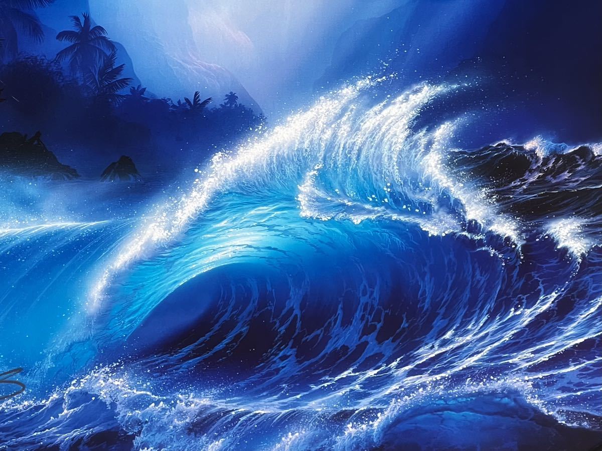 クリスチャン・リース・ラッセン「インディゴ・ナイト」キャンバス