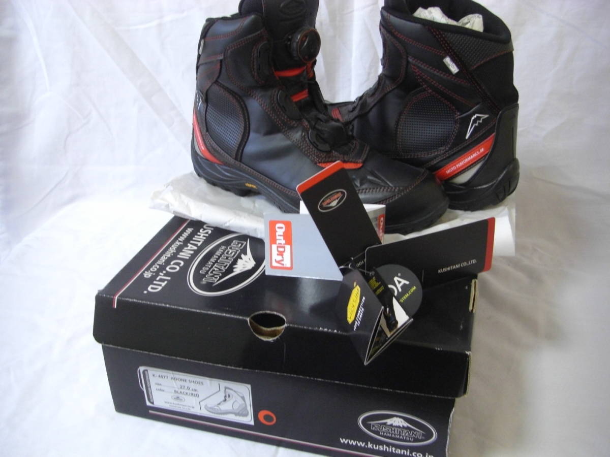 ★防水 クシタニ kushitani 美品 シューズ ★貴重なレッドステッチ