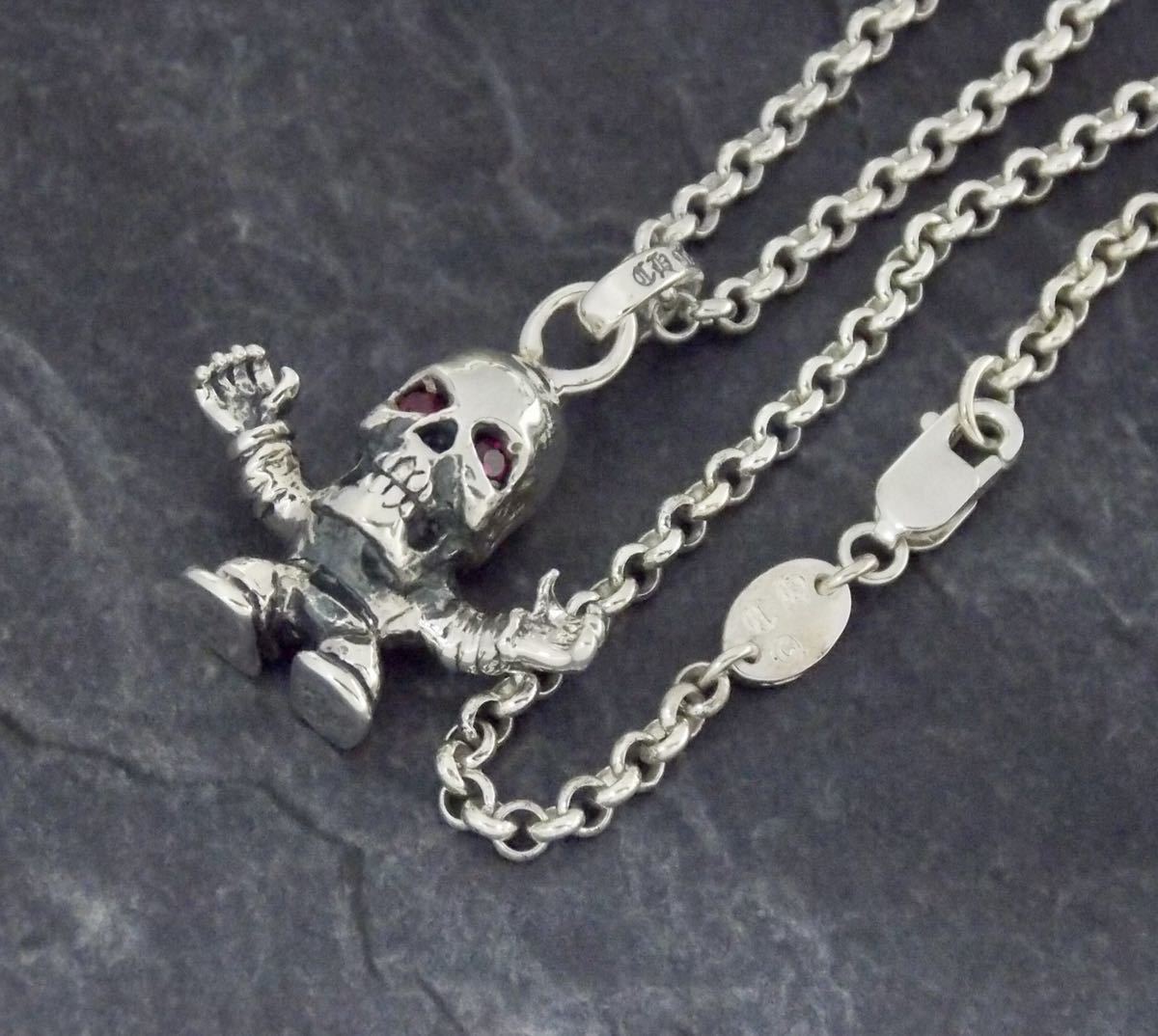 クロムハーツ/ハリスティーターチャーム/ルビーパヴェ/新品加工/ロールチェーン/インボイス/1円から！CHROME HEARTS