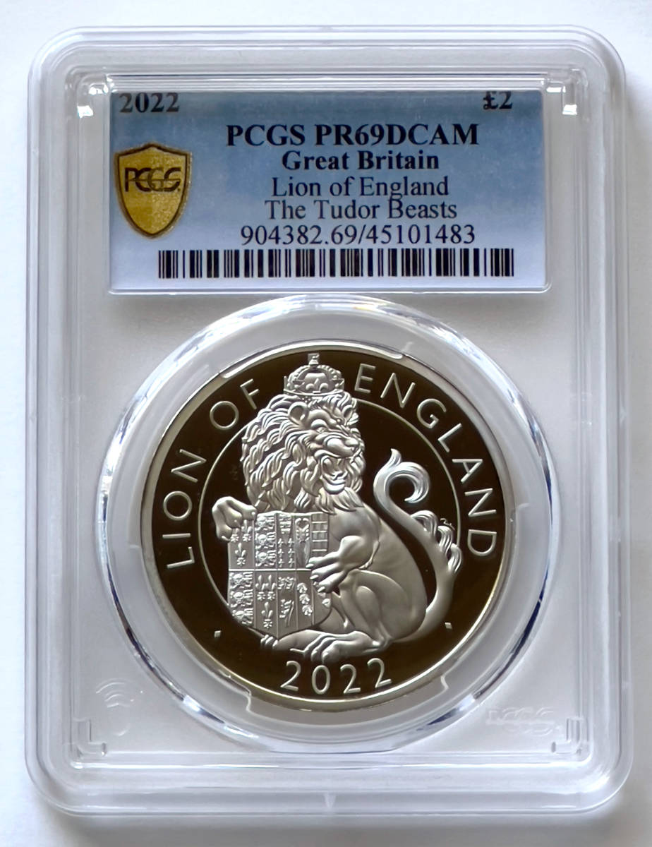 イングランドのライオン 2022年 銀貨 2OZ ロイヤルチューダー 0