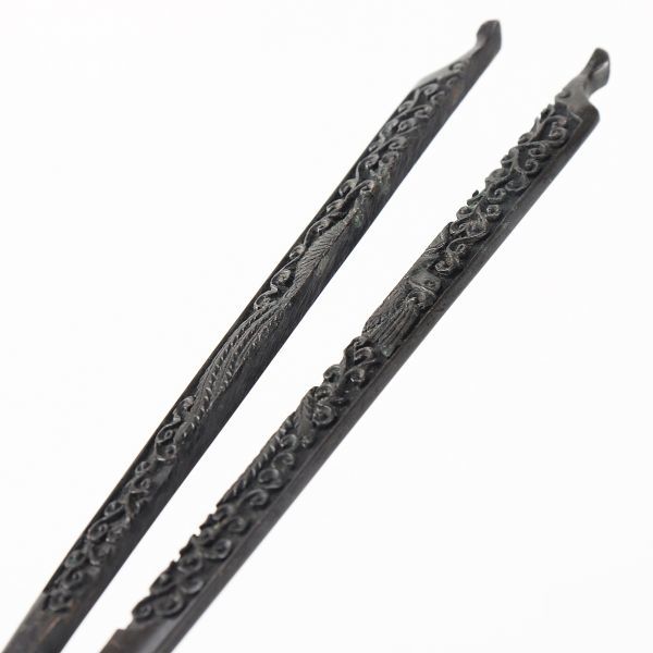 小柄 赤銅魚々子雲龍図 時代武具 刀装具 【氷】時代 武具 刀装具 赤銅 細密