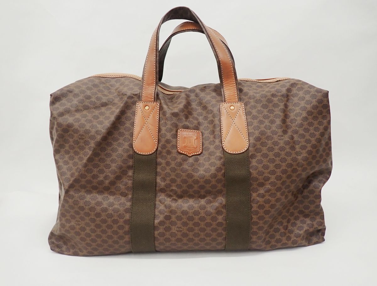 CELINE ◇30 バッグ120 CELINE マカダム柄 ボストンバッグ