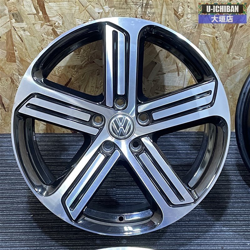 VW ゴルフ7R 純正 ホイール 18インチ 7.5J +49 5H 112 57.1 ブラック 