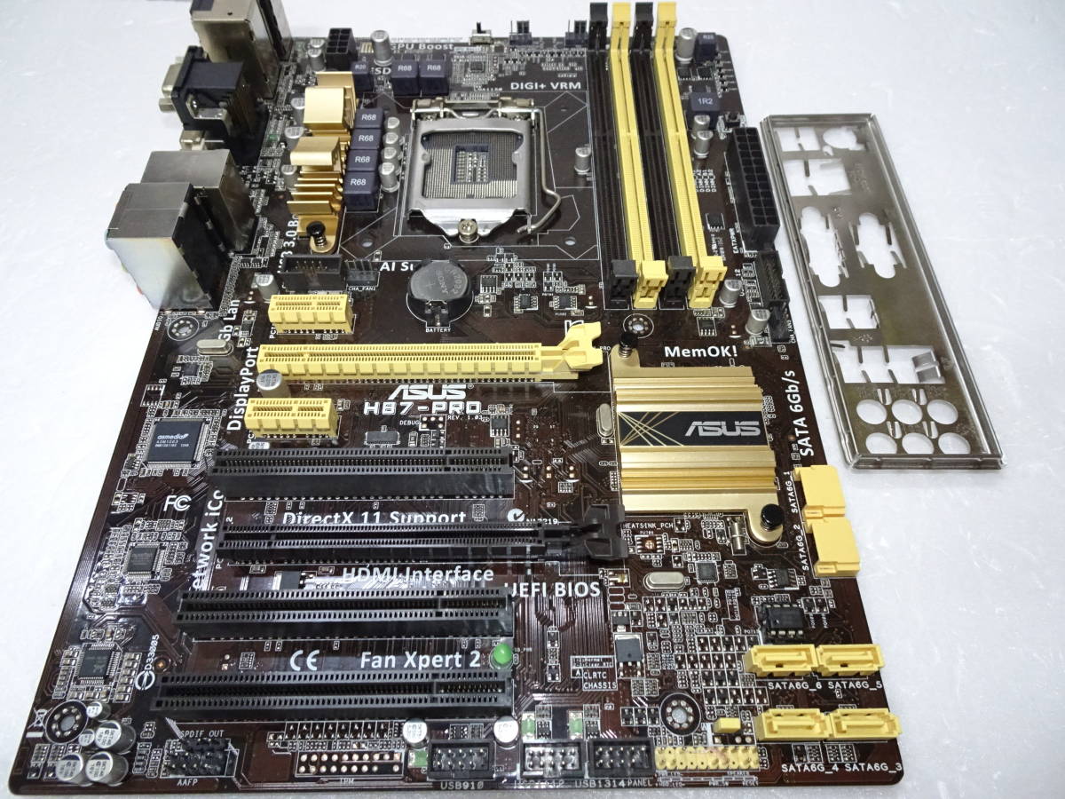 美品 ハイエンドマザーボード ASUS H87-PRO LGA1150 DDR3 ATX 動作検証済 BIOS起動 1週間保証
