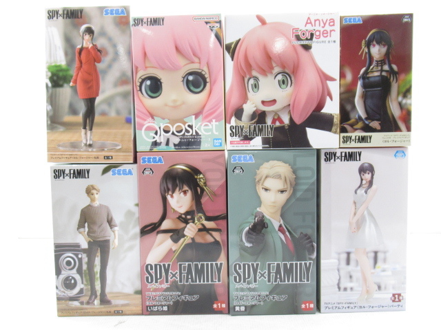 n67615-ty 未開封○8個セット Qposket等 スパイファミリー フィギュア アーニャ ロイド ヨル [056-230505]