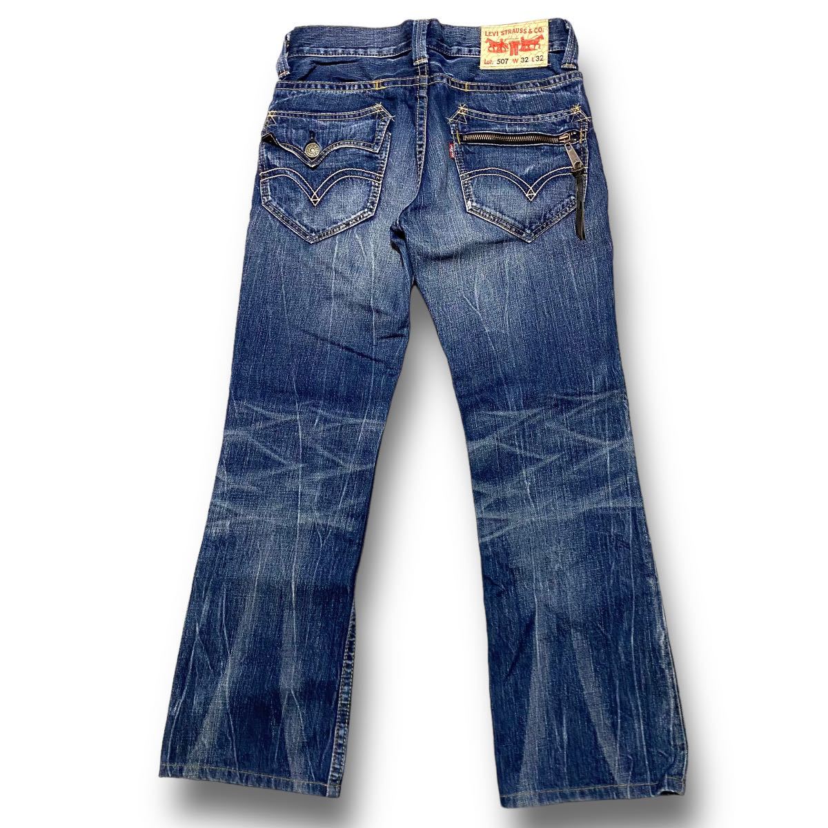Levi''s リーバイス NE507-0005 ブーツカット フラップジッパーデザイン デニム パンツ ジーンズ サイズ32