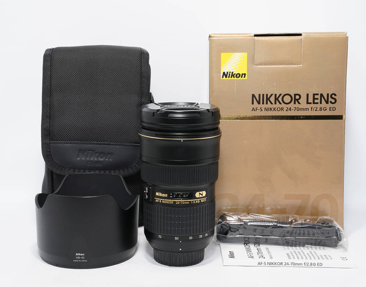 即決 動作保証 ニコン AF-S NIKKOR 24-70mm F2.8G ED 箱、ケース付き