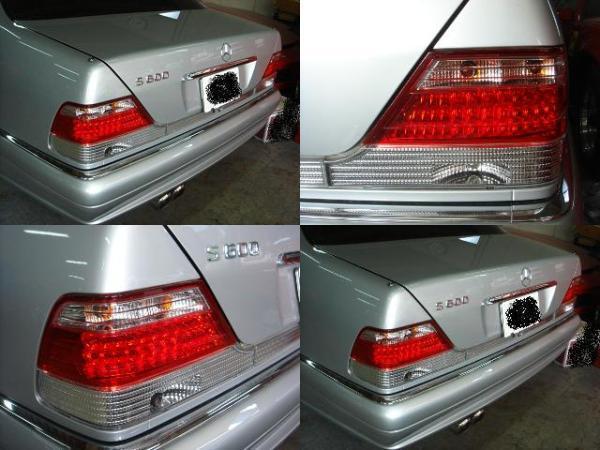 ベンツ LED クリスタル テールランプ W140 中期/後期 レッド/クリア