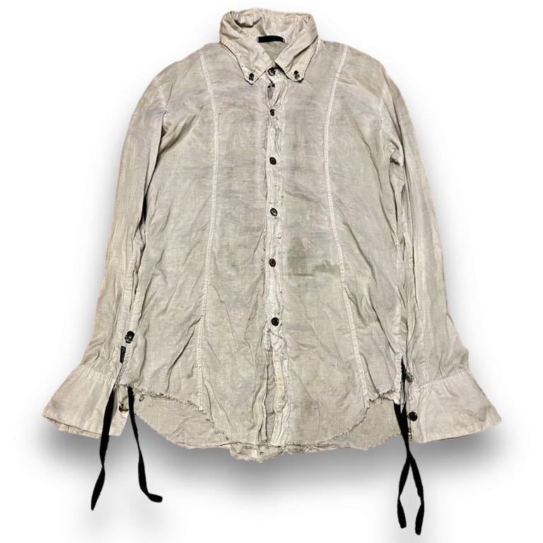 Kmrii Archive grunge skull shirt アーカイブ ケムリ グランジ ドクロ シャツ ifsixwasnine lgb share spirit 14th addiction 00s rare