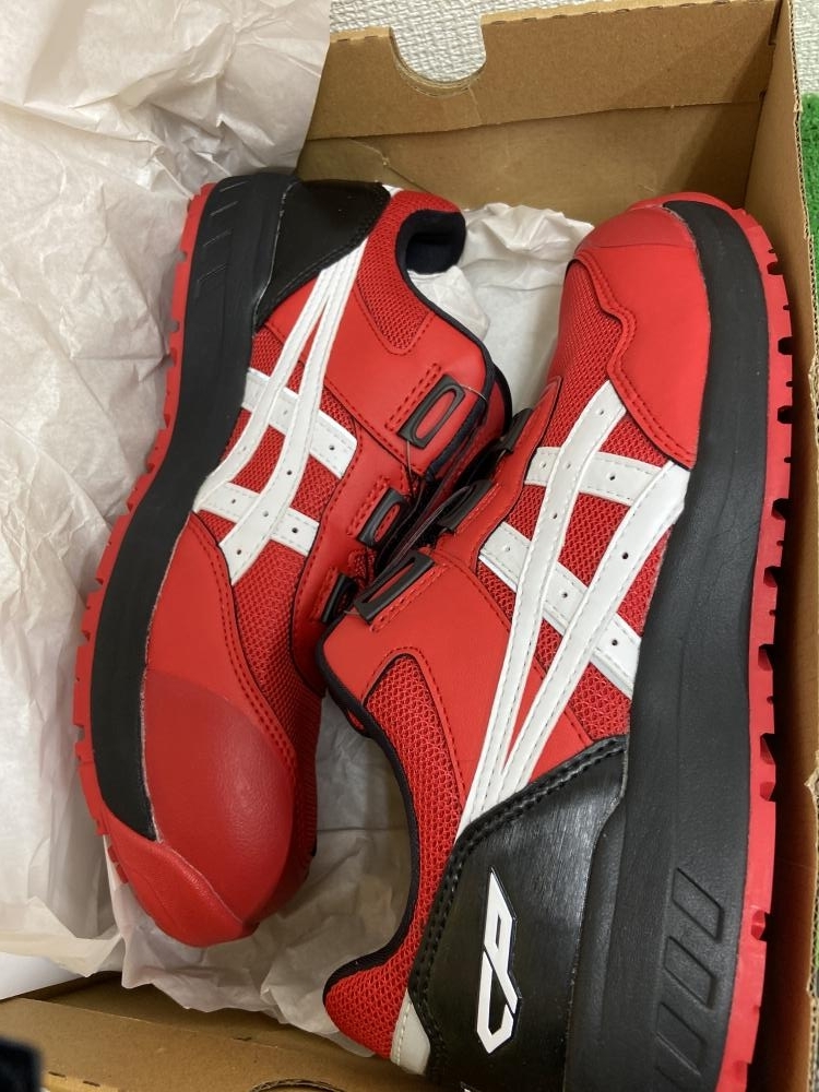 005▽未使用品▽ASICS 安全靴26.5cm WINJOB CP209 BOA CLASSIC RED/