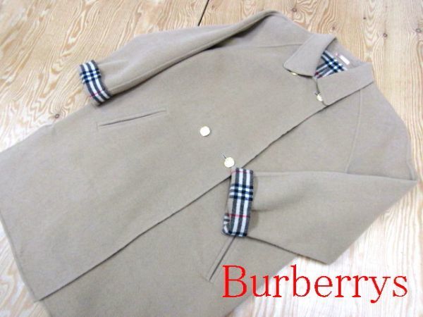 カシミヤ混 バーバリーズ Burberrys BURBERRY ウール 金ボタン 裏ノバ 