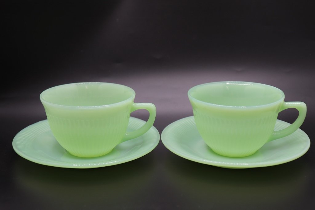 Fire　King(ファイヤーキング)　カップ＆ソーサー　コーヒー/珈琲　陶器/食器　ヴィンテージ　2客セット