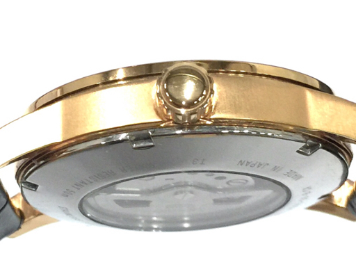 オリエント 腕時計 AC05-D0-B ラウンド デイト Water Resistant 黒文字盤 GD金具 裏スケ 自動巻き メンズ 稼働