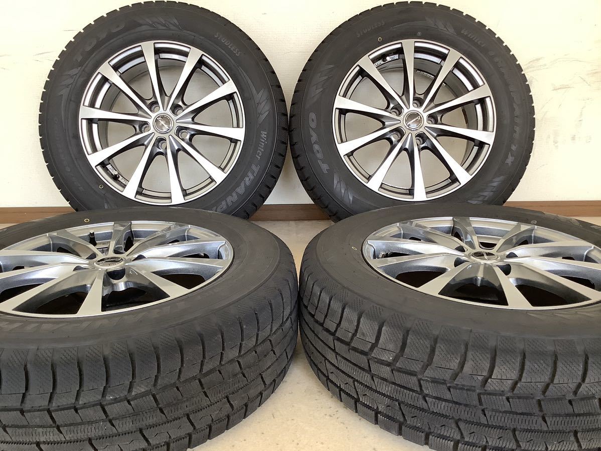 ■Exceeder(トヨタ専用)[17インチ 7J 5穴 PCD114.3 +39]■バリ溝TOYO WinterTRANPATH TX[225/65R17]2022年製スタッドレス4本セット■