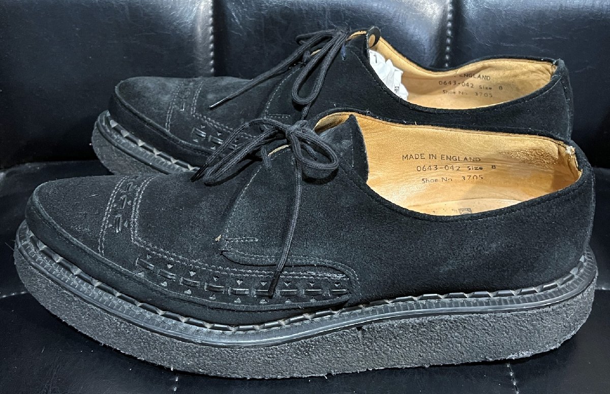 ジョージコックス 3705 V GIBSON 黒スエード UK8 GEORGE COX