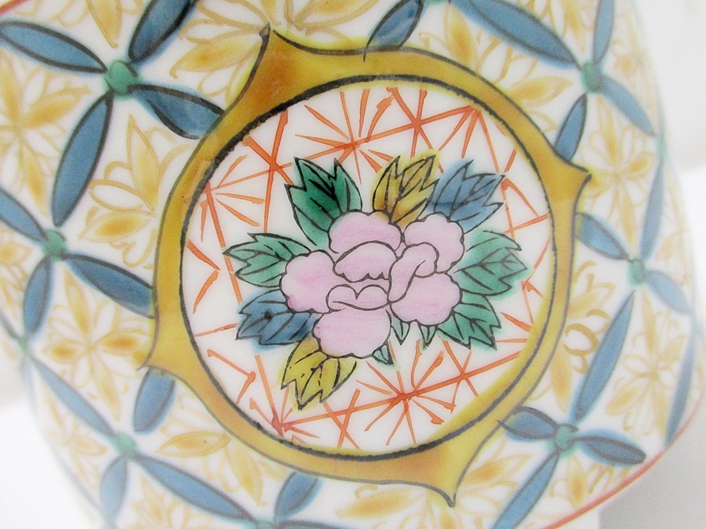 B23-968 九谷焼 玉竜 香炉 花 茶道具 香道具 陶芸 伝統工芸 美術 骨董