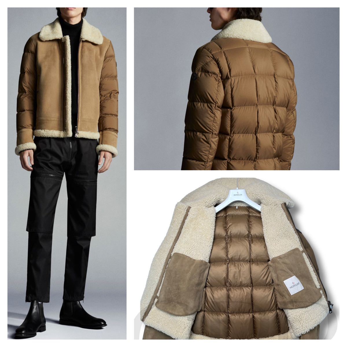 MONCLER　モンクレール　６０万！最上級モデル◎　CURVAL 　ムートン 　ボンバー　ダウンジャケット　２