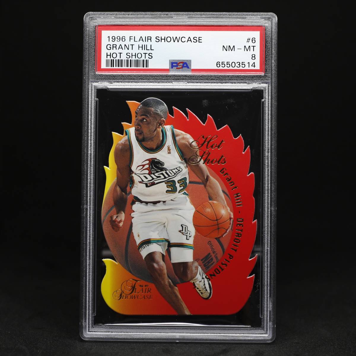 ★ PSA 8 ★ 1996 Flair Showcase hot shots 6 of 20 Grant hill pistons グラント ヒル Lebron jordan kobe 大谷 鑑定 BGS