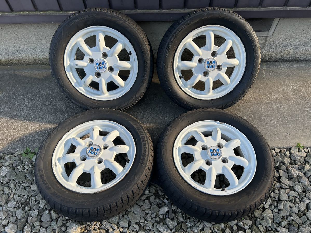 MINLITE13インチアルミホイールpcd100 ミニライト MINILITE 13X4.0OB+45 PCD100 アルミホイール4本セット