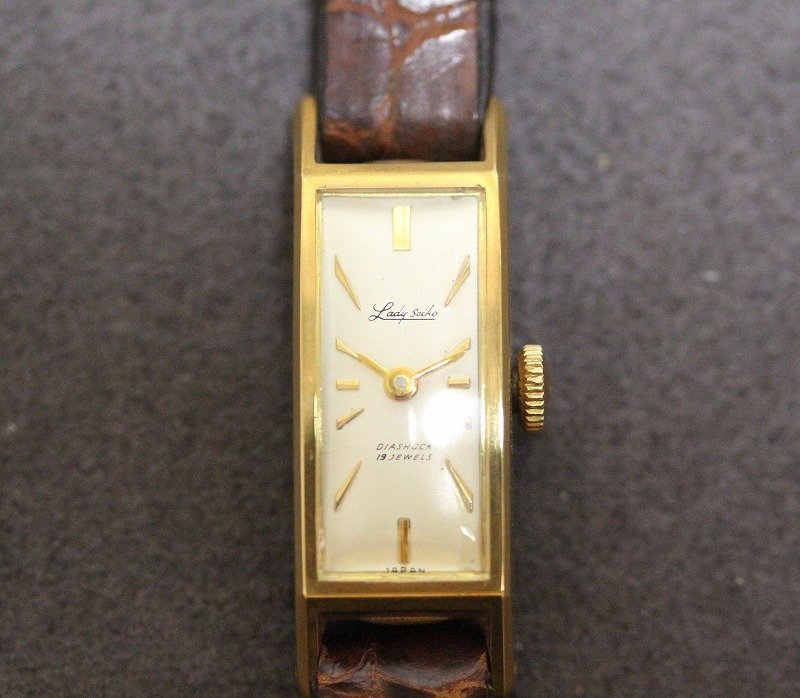 ◎ Lady Seiko レディー セイコー 4002 K18 19石 手巻きク