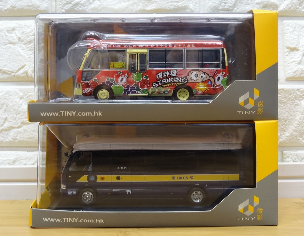 TINY 1/43 バス ミニカー 2台 トヨタ コースター タイニー TOYOTA COASTER