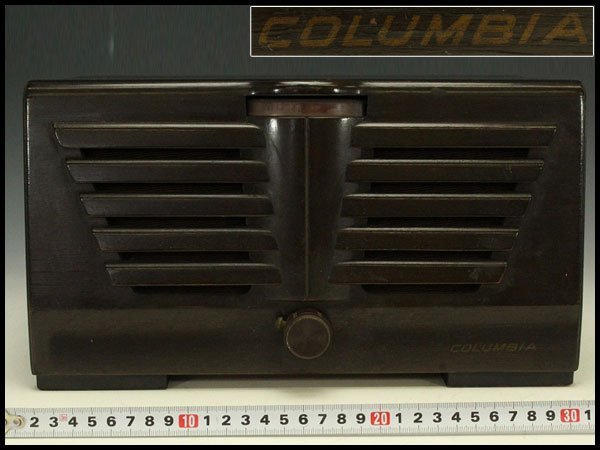 【銀閣】アンティーク コロンビア 真空管 ラジオ 美品 旧家蔵出(P112)