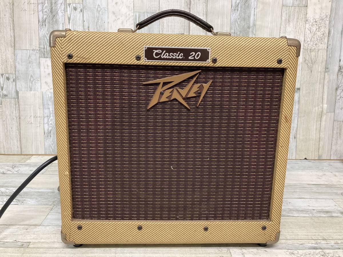 セール，得価 斉吉1125 １円オークション お値打ち PEAVEY ピービー 真空管ギターアンプ CLASSIC 20 通電確認済み 汚れあり 音響機器 ライブ スピーカー