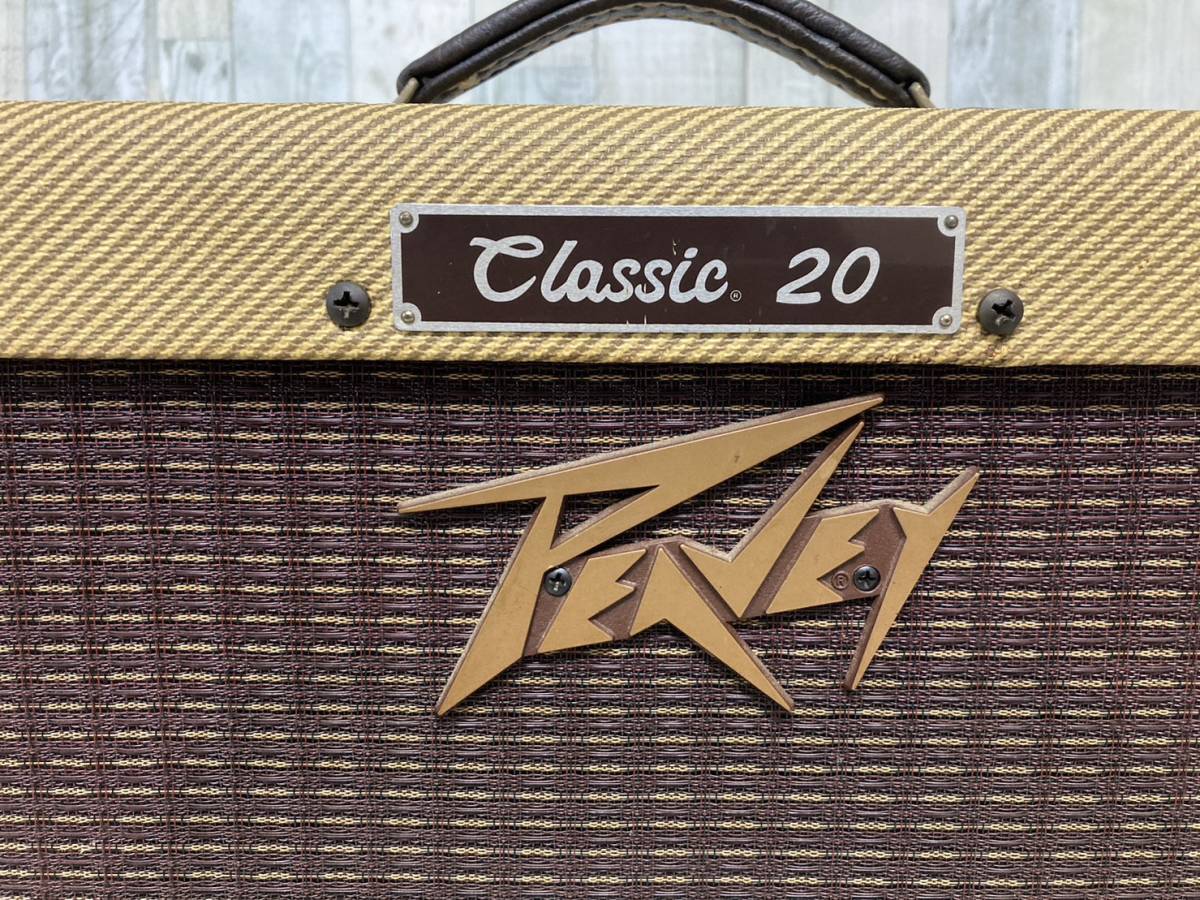 セール，得価 斉吉1125 １円オークション お値打ち PEAVEY ピービー 真空管ギターアンプ CLASSIC 20 通電確認済み 汚れあり 音響機器 ライブ スピーカー