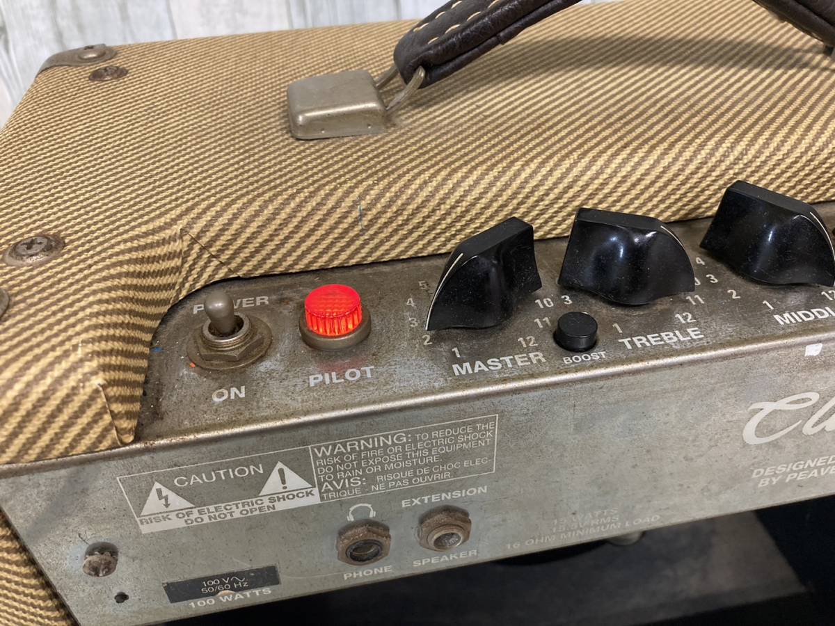 セール，得価 斉吉1125 １円オークション お値打ち PEAVEY ピービー 真空管ギターアンプ CLASSIC 20 通電確認済み 汚れあり 音響機器 ライブ スピーカー