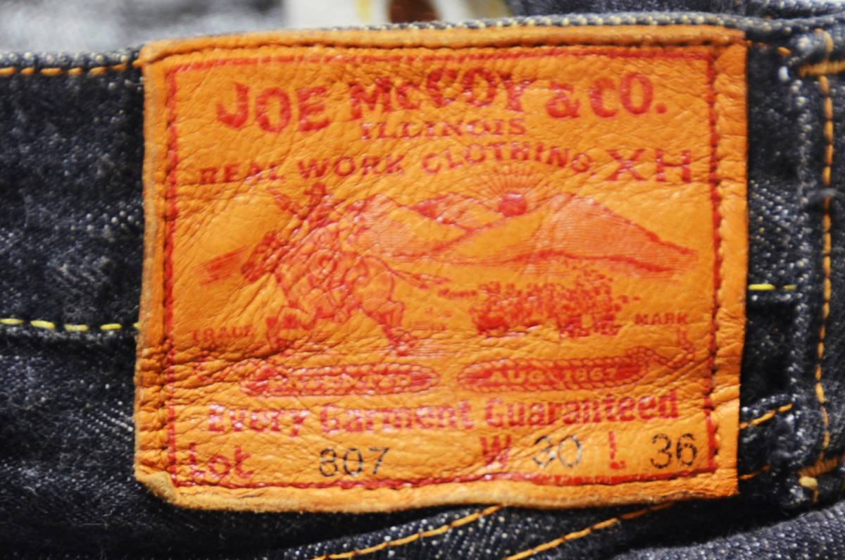 90s【旧 ジョーマッコイ JOE McCOY】Lot807 ブラックジーンズ 日本製