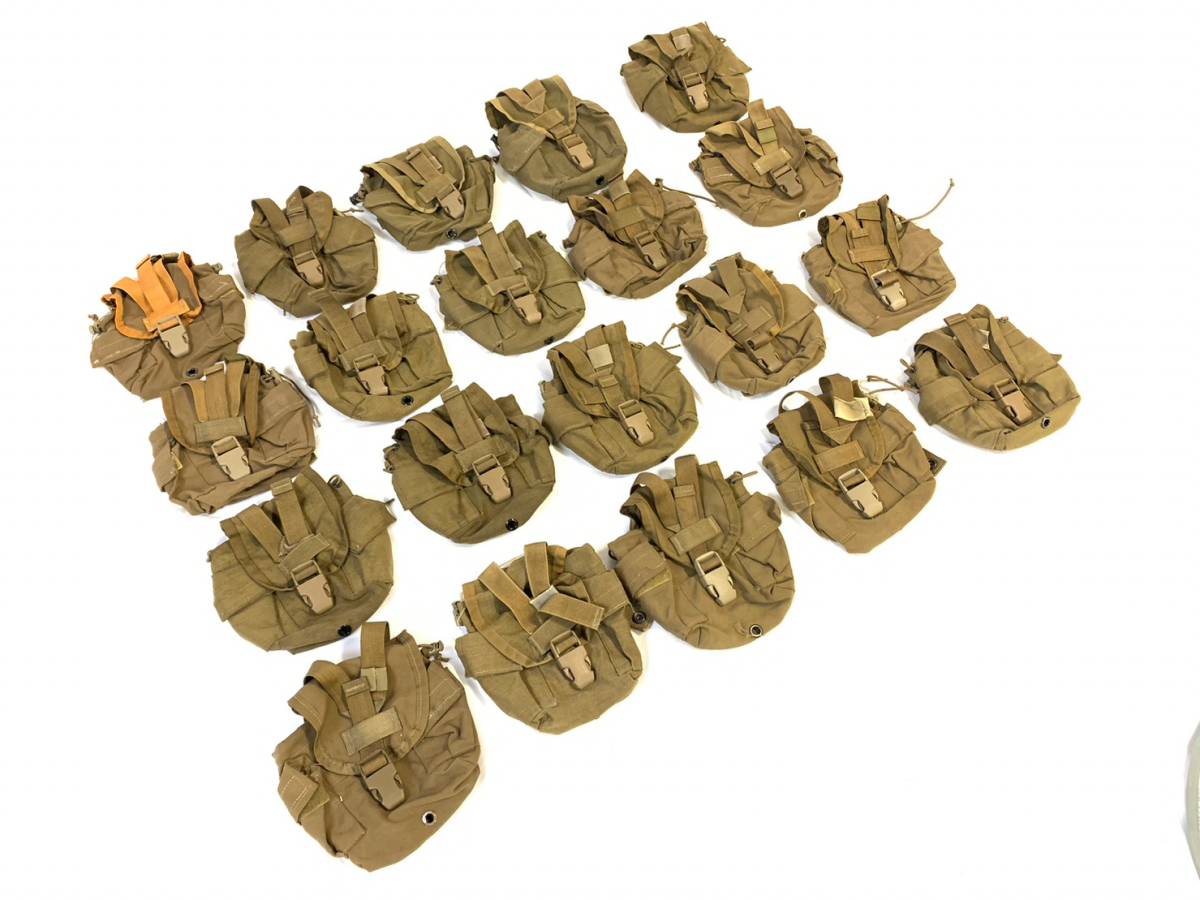 【米軍放出品】☆MOLLE2 キャンティーンポーチ 20個 コヨーテブラウン サバゲー ミリタリー 1QTキャンティーンカバー USMC(100)☆RE19GK#23