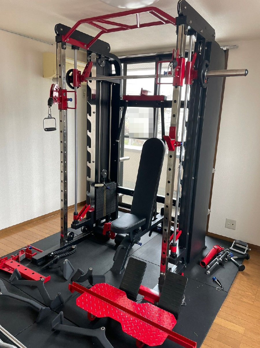 埼玉引取】S8677◇Delta fitness◇マルチパワーラック◇解体済◇ホームジム