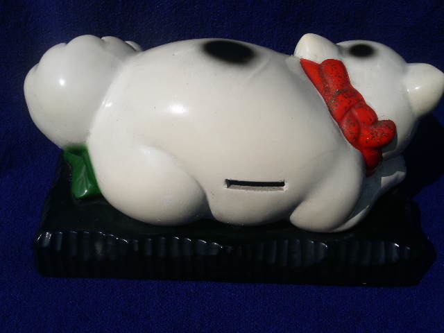 ☆レトロ☆ 陶器 実物大 日光東照宮 日光山 眠り猫 貯金箱