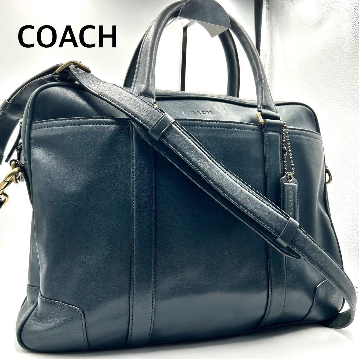 美品』希少色COACH コーチ ビジネスバッグ ショルダーバッグ ブリーフ 