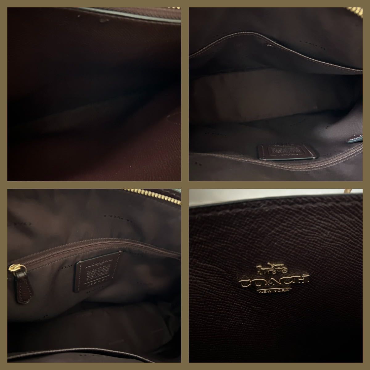 COACH コーチ ハンドバッグ 2way ダークブルー 紺色 極美品 黒系 