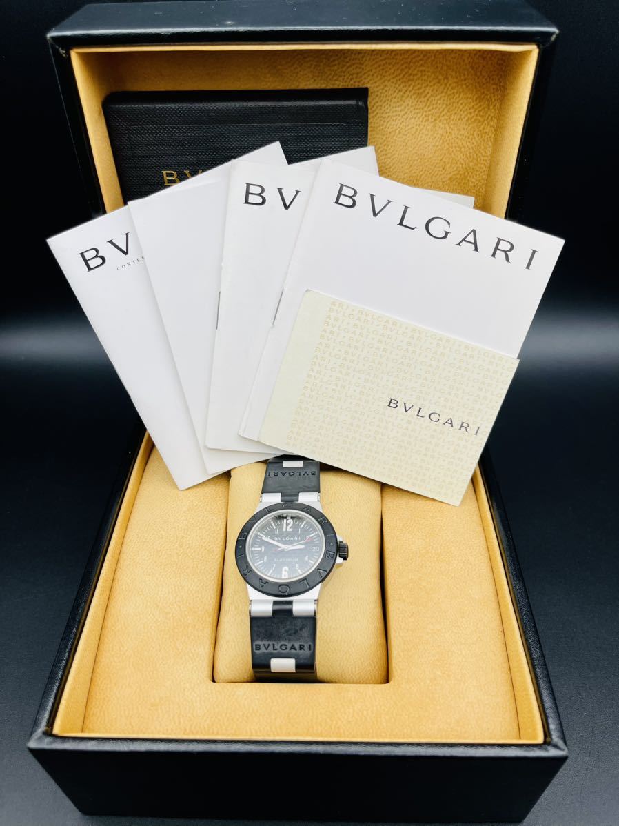 ブルガリ BVLGARI 腕時計 AL32TA カーボンブラック 文字盤 ボーイズ