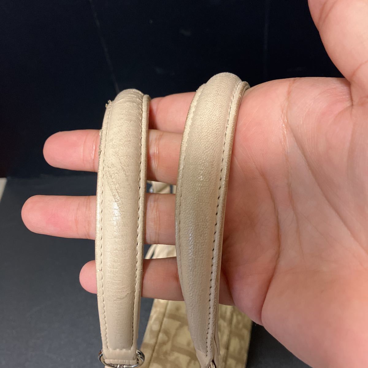中古】Christian Dior トロッター ロマンティック リボン ハンドバッグ 
