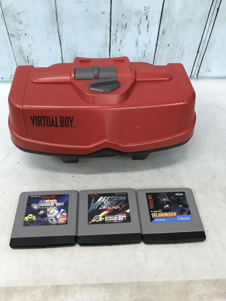 Nintendo VIRTUAL BOY VUE-001 ソフト3本付き 中古現状品 動作未確認