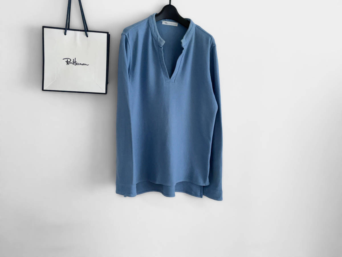 【夏鉄板】ロンハーマン RHC “ リラックス感漂う ” インディゴ スキッパーシャツ S RonHerman California