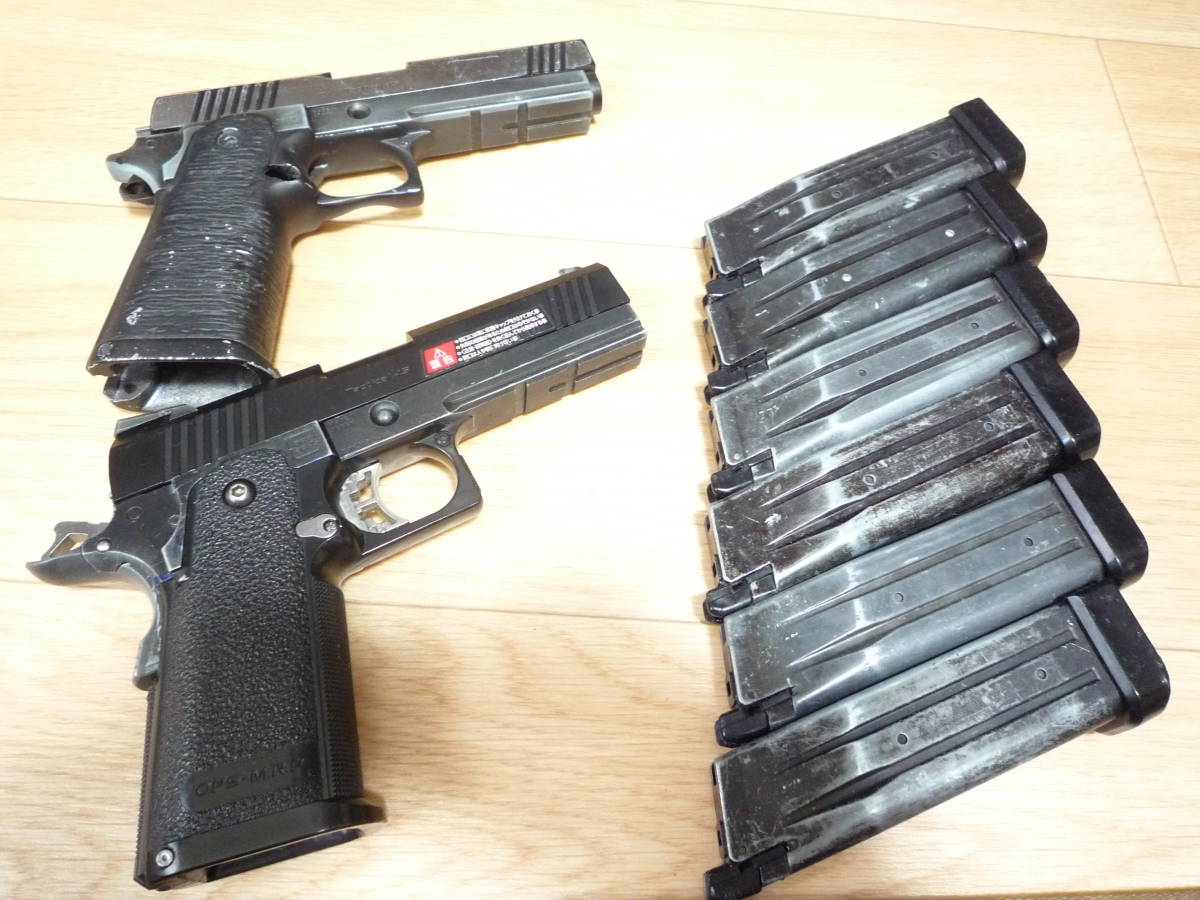 東京マルイハイキャパ4.3カスタムパーツ組み込みジャンクスペアマガジン５本パーツ多数オマケ即決送料無料