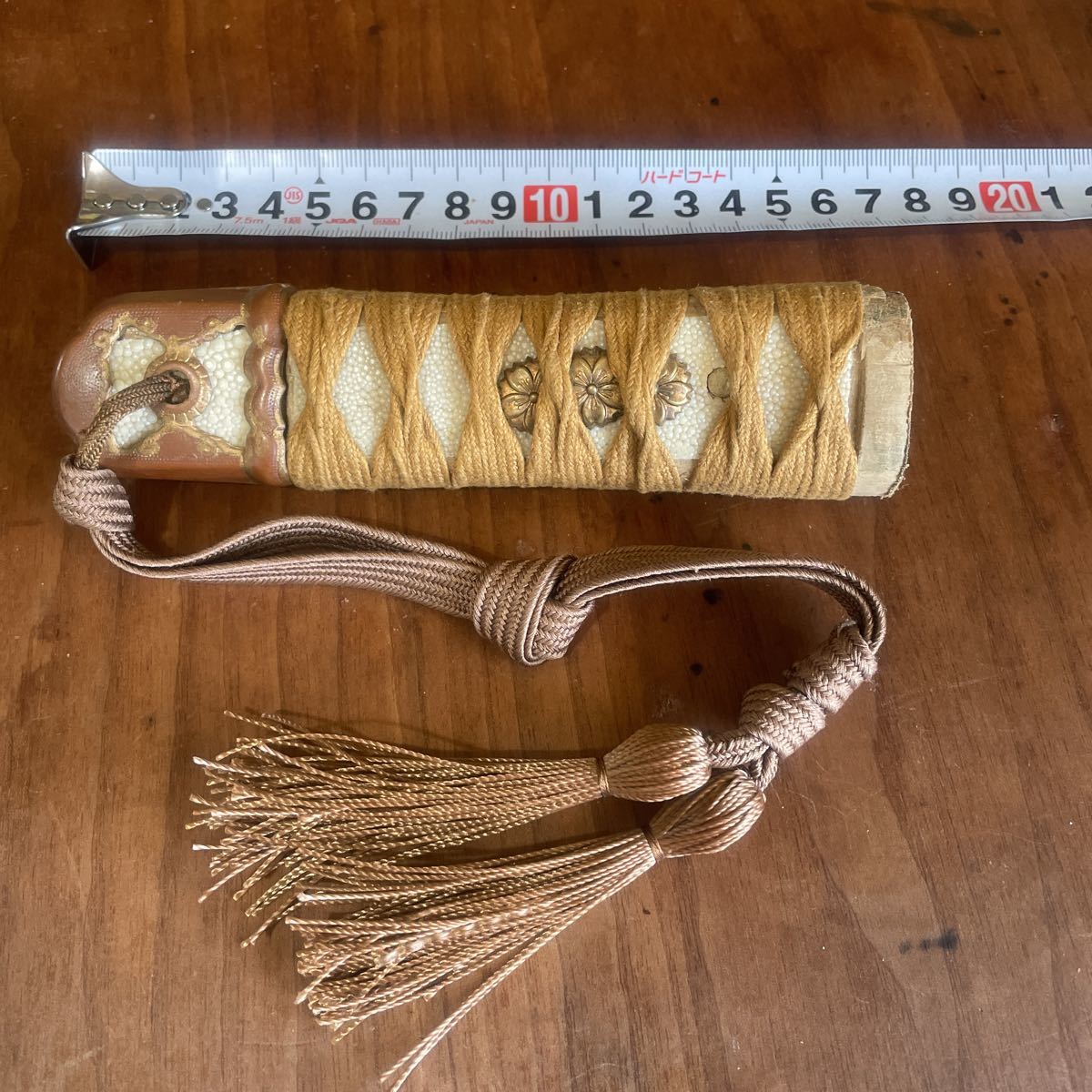 軍刀 柄 旧日本軍 海軍 士官 刀装具 鮫皮 将校 儀礼刀 指揮刀 時代物