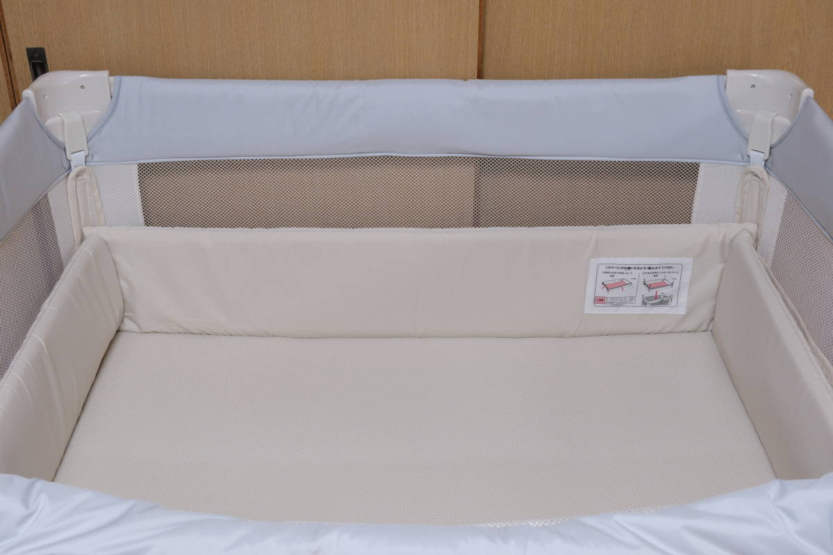 アップリカ ココネル エアー AB たためる ベビーベッド ホワイトグレー  